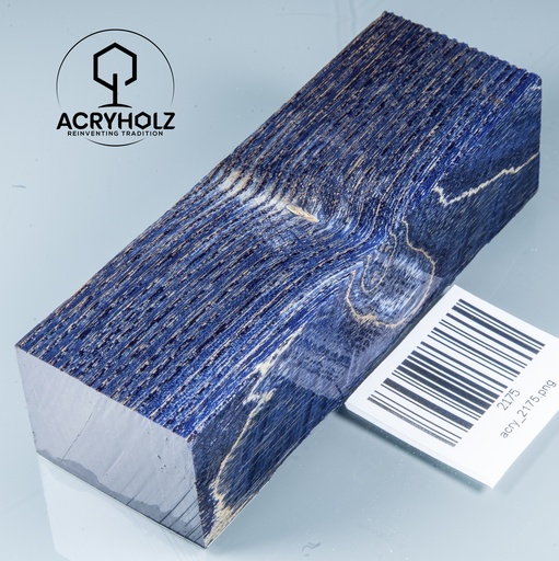 [2175] Esche Maser Griffblock stabilisiert | 120x40x30 | acryholz | 2175