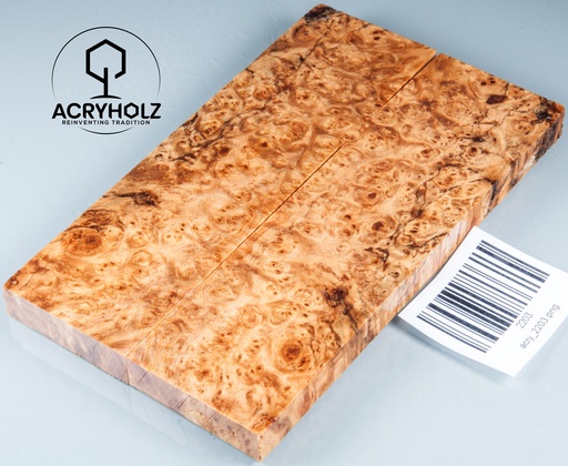 [2203] Linde Maser stabilisiert | 150x40x10 | acryholz | schalenpaar 2203