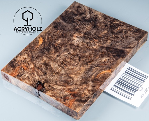 [2207] Linde Maser stabilisiert | 120x40x10 | acryholz | schalenpaar 2207