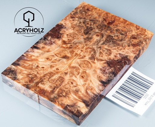 [2212] Linde Maser stabilisiert | 110x40x10 | acryholz | schalenpaar 2212