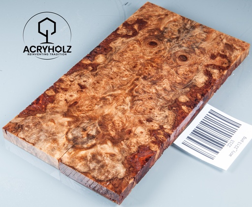 [2213] Linde Maser stabilisiert | 150x40x8 | acryholz | schalenpaar 2213