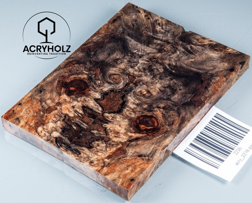 [2216] Linde Maser stabilisiert | 120x40x9 | acryholz | schalenpaar 2216