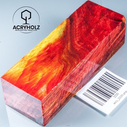 [2220] Stabilized Chestnut Burl Handle Block | 120x40x30 | ACRYHOLZ | Knife Handle | 2220