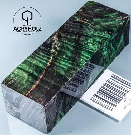 [2230] Blocco per manico in radica di castagno stabilizzata | 120x40x30 | ACRYHOLZ | Manico per coltello | 2230