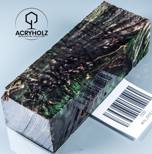 [2232] Blocco per manico in radica di castagno stabilizzata | 120x40x30 | ACRYHOLZ | Manico per coltello | 2232