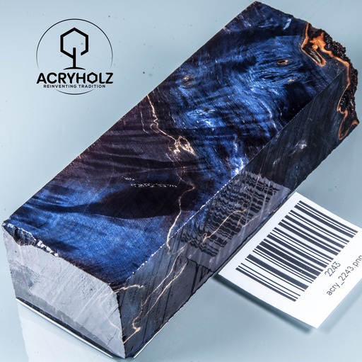 [2243] Blocco per manico in radica di castagno stabilizzata | 120x40x30 | ACRYHOLZ | Manico per coltello | 2243