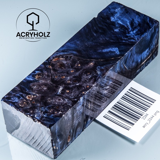 [2244] Kastanie Maser Griffblock stabilisiert | 120x40x30 | ACRYHOLZ | Messergriff | 2244