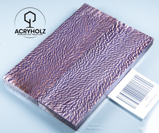 [2302] Platane Griffschalen stabilisiert | 130x45x9 | acryholz | Messergriff | 2302