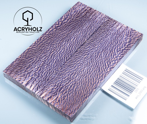 [2303] Platane Griffschalen stabilisiert | 130x45x9 | acryholz | Messergriff | 2303