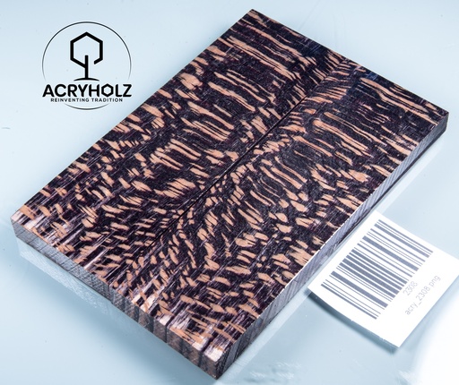 [2308] Platane Griffschalen stabilisiert | 130x45x9 | acryholz | Messergriff | 2308