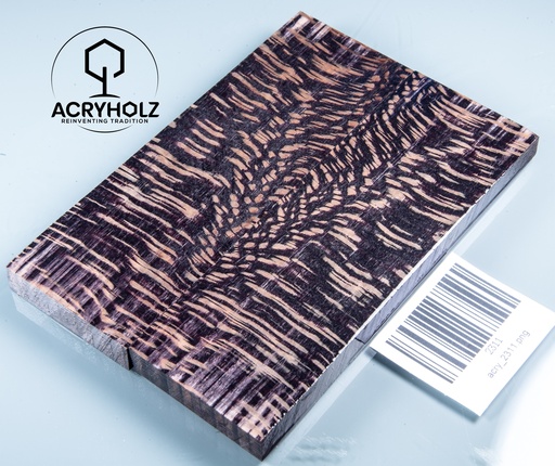 [2311] Platane Griffschalen stabilisiert | 130x45x9 | acryholz | Messergriff | 2311