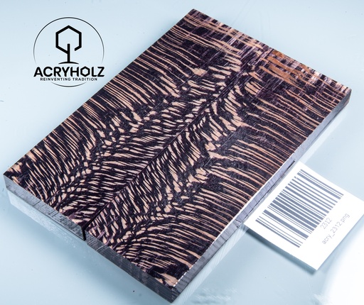 [2312] Platane Griffschalen stabilisiert | 130x45x9 | acryholz | Messergriff | 2312