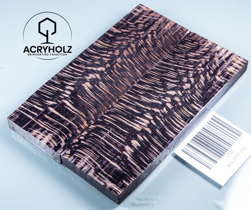 [2313] Platane Griffschalen stabilisiert | 130x45x9 | acryholz | Messergriff | 2313