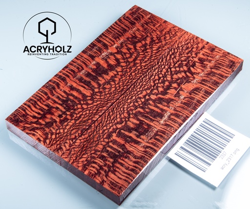 [2317] Platane Griffschalen stabilisiert | 130x45x9 | acryholz | Messergriff | 2317