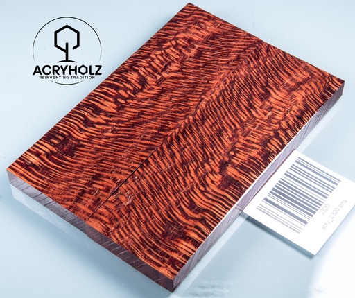 [2320] Platane Griffschalen stabilisiert | 130x45x9 | acryholz | Messergriff | 2320