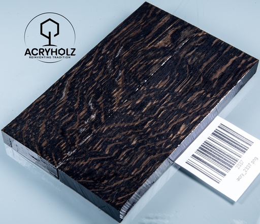 [2337] Mooreiche Griffschalen stabilisiert | 130x40x10 | acryholz | Messergriff | 2337