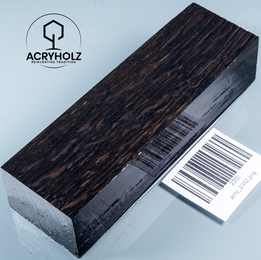 [2352] Bog Oak Handle Block Stabilized | 130x40x28 | acryholz | Knife Handle | 2352