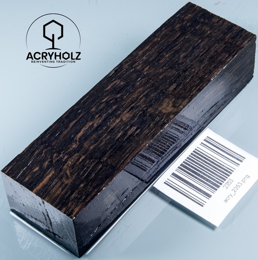 [2353] Mooreiche Griffblock stabilisiert | 130x40x28 | acryholz | Messergriff | 2353