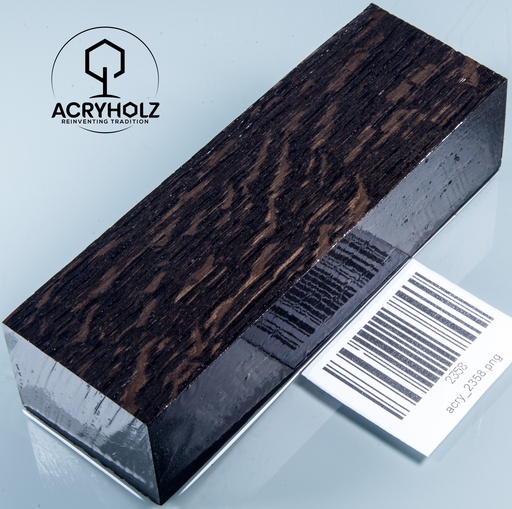 [2358] Mooreiche Griffblock stabilisiert | 120x40x28 | acryholz | Messergriff | 2358