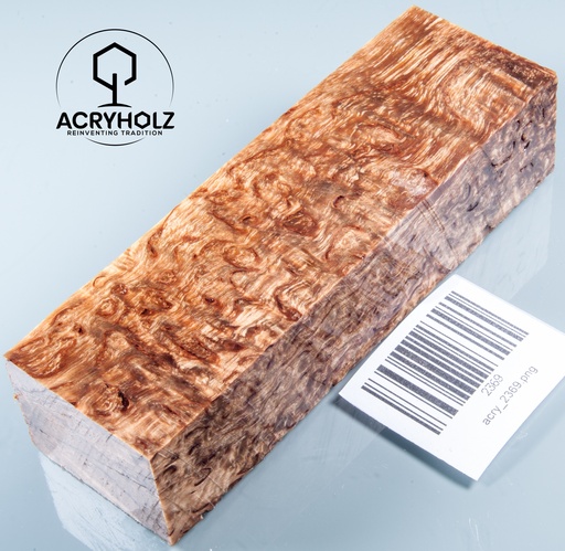 [2369] Karelische Birke stabilisiert | 135x42x32 | acryholz | Griffmaterial | 2369