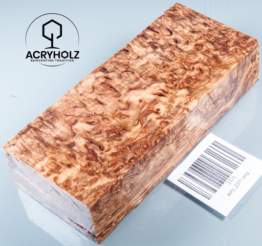 [2371] Karelische Birke stabilisiert | 140x60x30 | acryholz | Griffmaterial | 2371