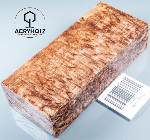 [2372] Karelische Birke stabilisiert | 140x60x30 | acryholz | Griffmaterial | 2372