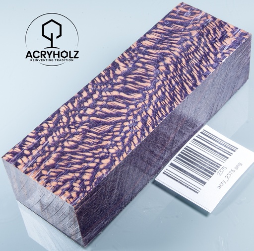 [2375] Platane Griffblock stabilisiert | 130x45x30 | acryholz | Messergriff | 2375