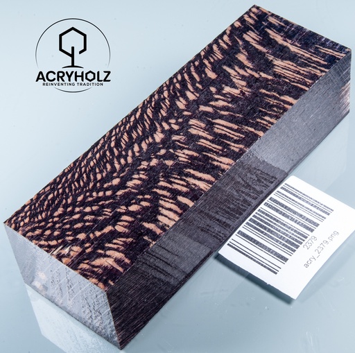 [2379] Platane Griffblock stabilisiert | 130x45x30 | acryholz | Messergriff | 2379