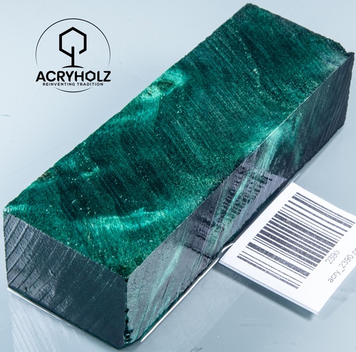 [2390] Pappel Maser stabilisiert Griffblock | 120x40x30| ACRYHOLZ | Messergriff 2390