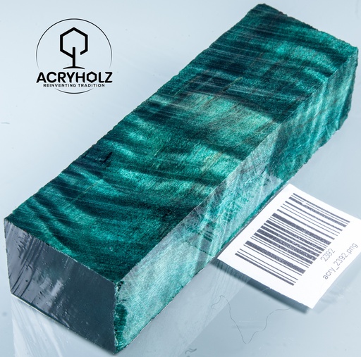 [2392] Pappel Maser stabilisiert Griffblock | 130x40x30| ACRYHOLZ | Messergriff 2392