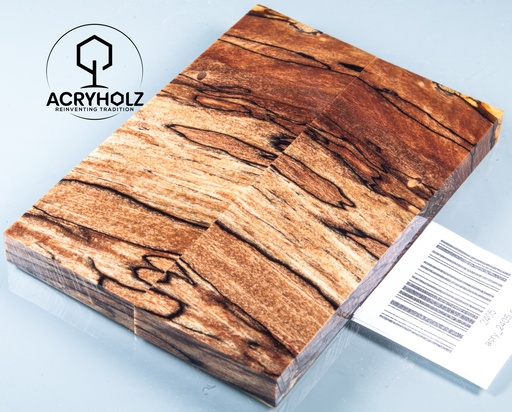 [2405] Buche gestockt stabilisiert Griffschalen | 120x40x10 | Messergriff 2405
