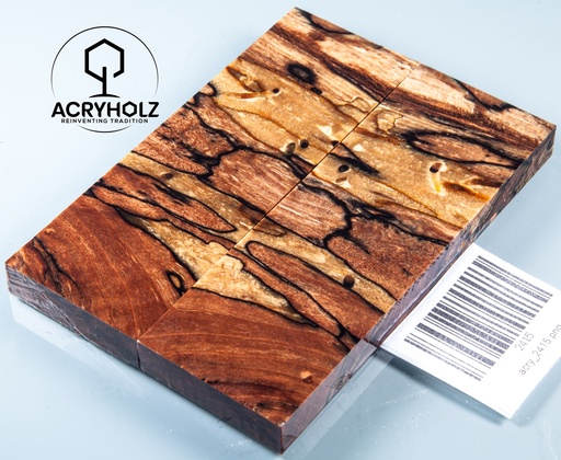 [2415] Buche gestockt stabilisiert Griffschalen | 120x40x10 | Messergriff 2415