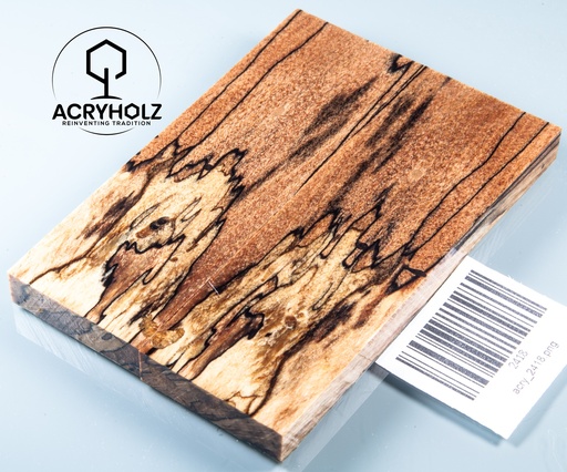 [2418] Faggio Spalted Stabilizzato Guancette per Manico | 120x40x10 | Manico per Coltello 2418