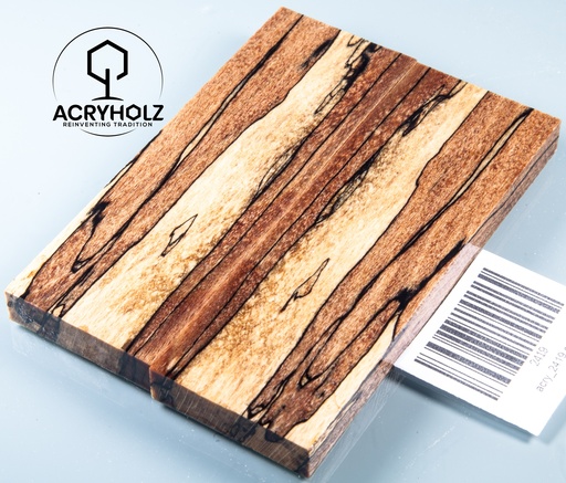 [2419] Buche gestockt stabilisiert Griffschalen | 120x40x10 | Messergriff 2419
