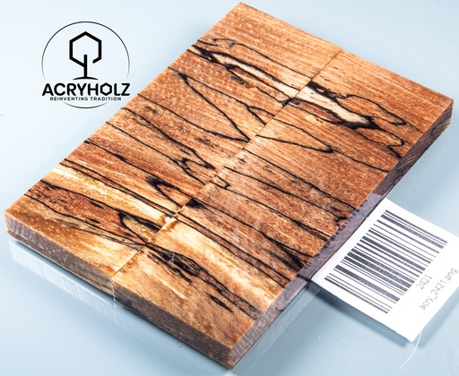 [2421] Haya Spalted Estabilizado Cachas | 120x40x10 | Mango de Cuchillo 2421