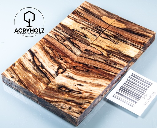 [2425] Buche gestockt stabilisiert Griffschalen | 130x40x10 | Messergriff 2425