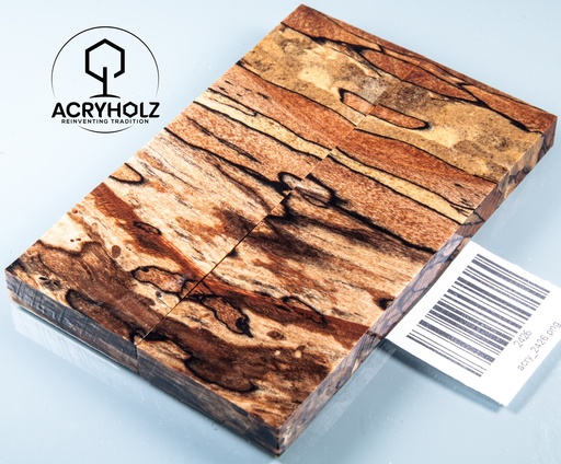 [2426] Faggio Spalted Stabilizzato Guancette per Manico | 130x40x10 | Manico per Coltello 2426