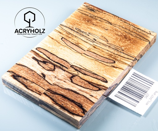 [2427] Faggio Spalted Stabilizzato Guancette per Manico | 130x40x10 | Manico per Coltello 2427