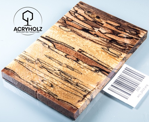 [2428] Buche gestockt stabilisiert Griffschalen | 130x40x10 | Messergriff 2428