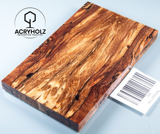 [2430] Buche gestockt stabilisiert Griffschalen | 140x40x10 | Messergriff 2430