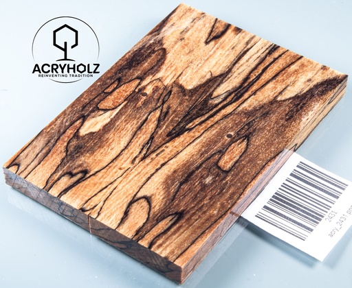[2431] Faggio Spalted Stabilizzato Guancette per Manico | 120x40x10 | Manico per Coltello 2431
