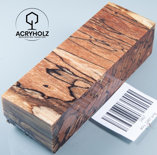 [2467] Faggio Spalted Stabilizzato Blocco per Manico | 120x40x30 | Manico per Coltello 2466 (Copia)