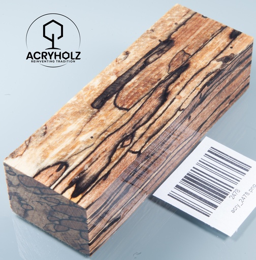 [2478] Buche gestockt stabilisiert Griffblock | 120x40x30 | Messergriff 2478