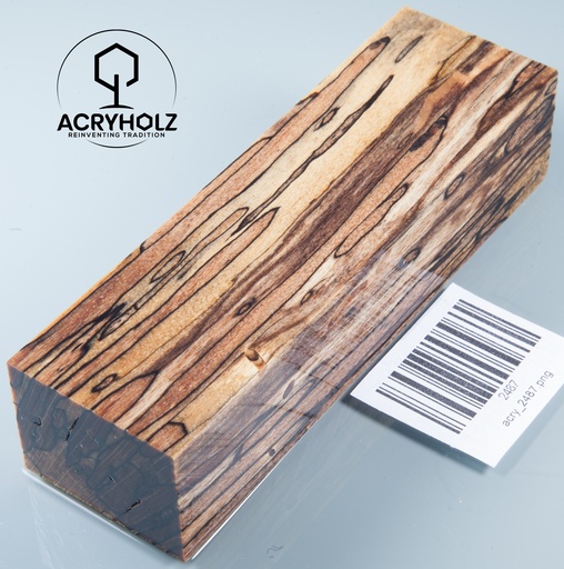 [2487] Buche gestockt stabilisiert Griffblock | 140x40x30 | Messergriff 2487