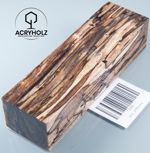 [2489] Buche gestockt stabilisiert Griffblock | 140x40x30 | Messergriff 2489