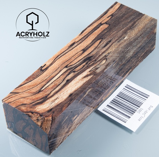 [2491] Buche gestockt stabilisiert Griffblock | 140x40x30 | Messergriff 2491