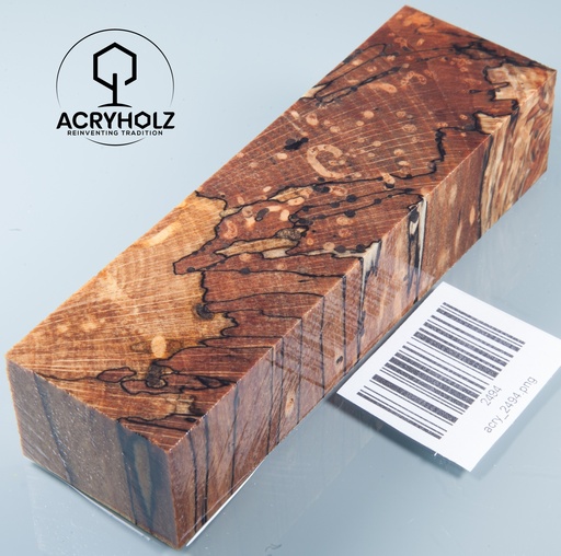 [2494] Buche gestockt stabilisiert Griffblock | 140x40x30 | Messergriff 2494