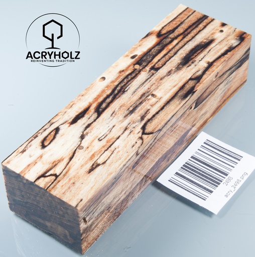 [2498] Buche gestockt stabilisiert Griffblock | 140x40x30 | Messergriff 2498