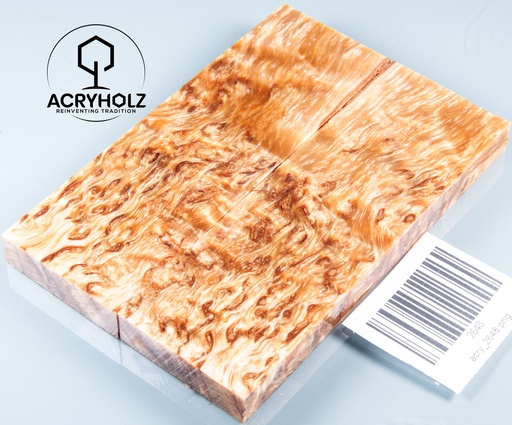 [2648] Birch Burl Handle Scales Stabilized | 120x40x10 | acryholz | Knife Handle | 2548