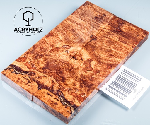 [2653] Maple Burl Handle Scales Stabilized | 140x40x10 | acryholz | Knife Handle | 2653